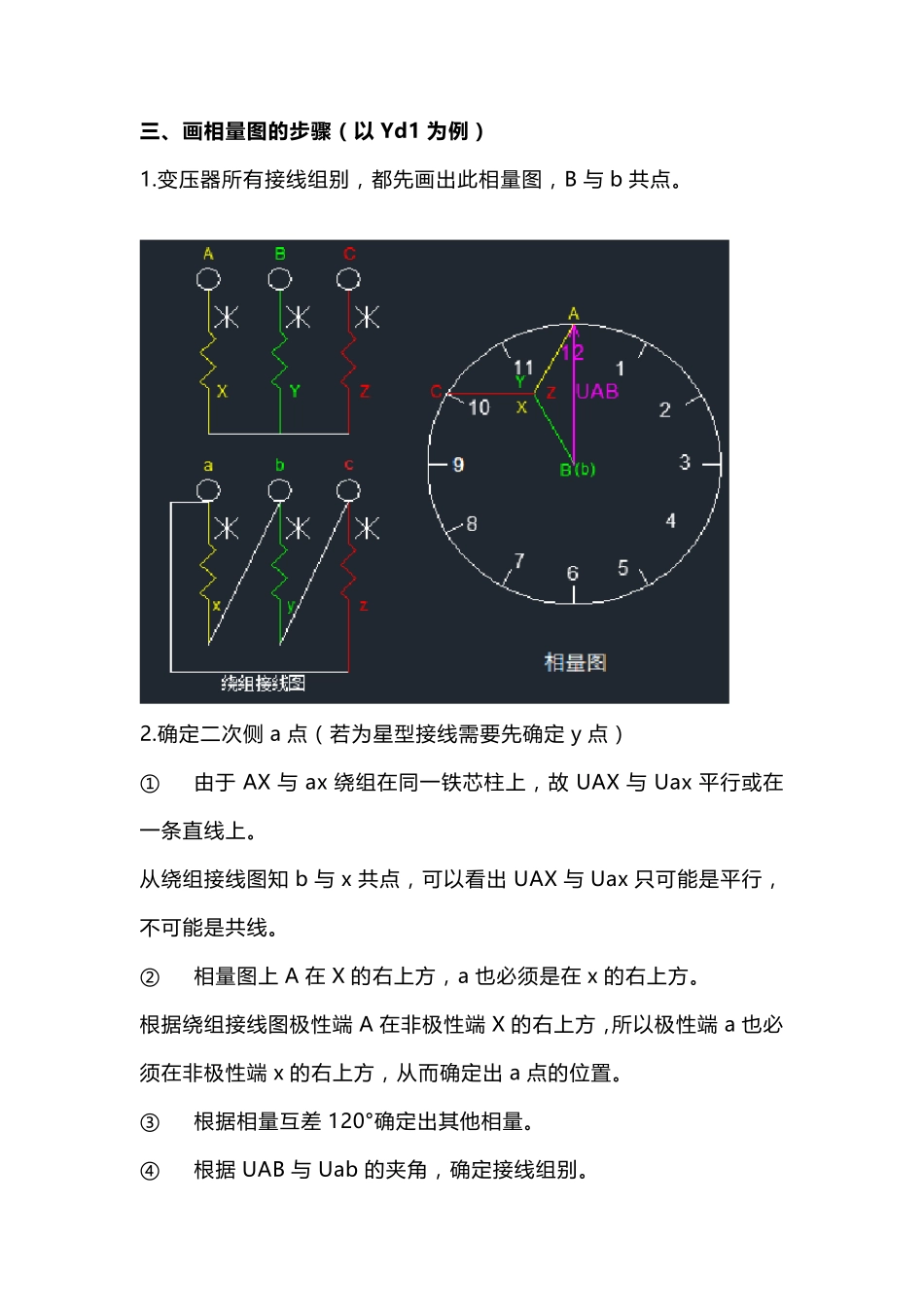 变压器24种接线的相量图画法及钟点数判别_第2页