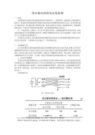 变压器局部放电在线监测