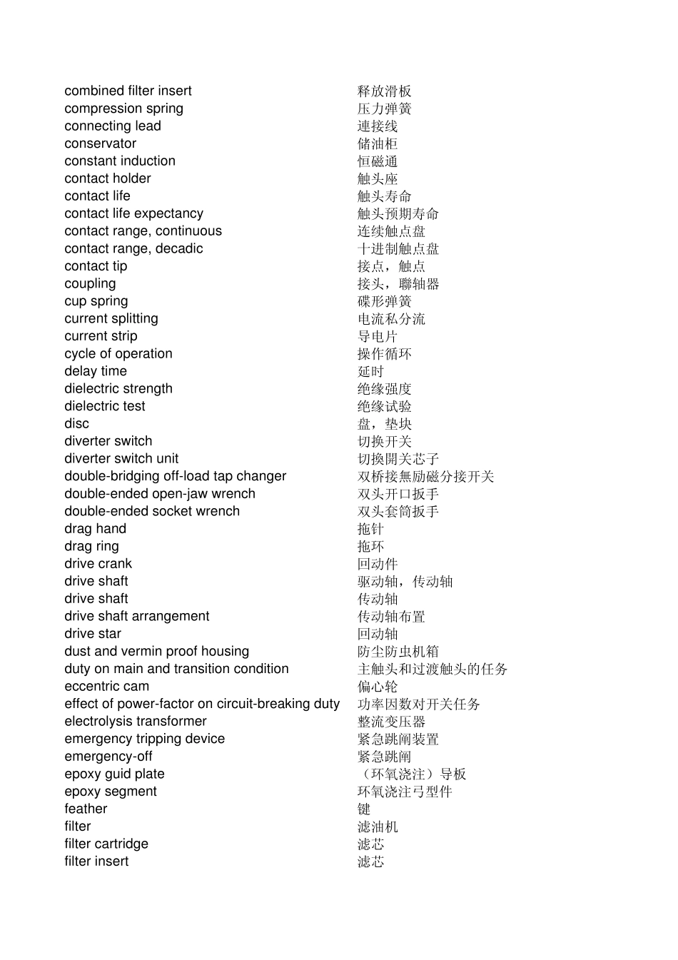 变压器组件类专业术语中英对照表_第2页