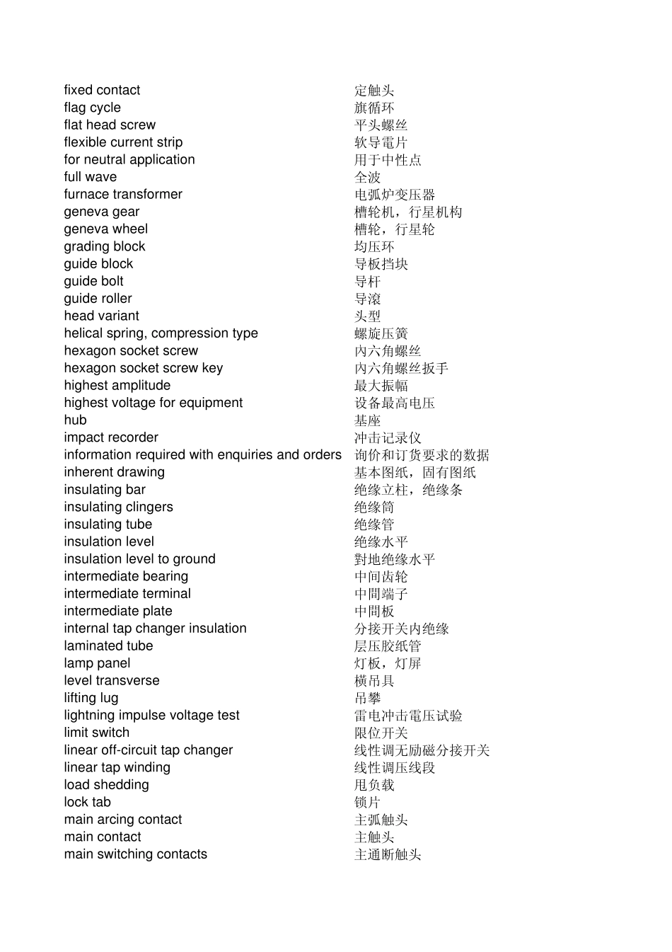 变压器组件类专业术语中英对照表_第3页