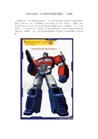 变形金刚全人物资料图籍珍藏之一[贴图]
