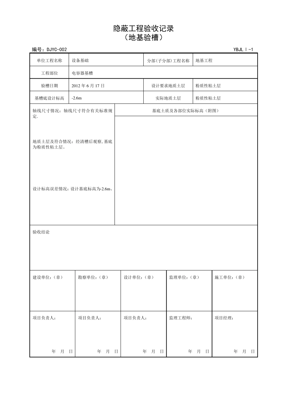 变电站土建地基验槽检查记录_第2页