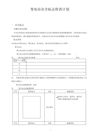 变电站安健环设施规范标准
