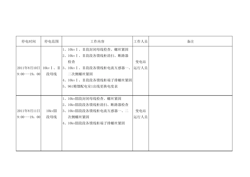变电站检修计划_第1页