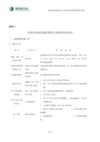 变电站设备巡视标准化作业规范培训