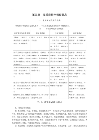 变质岩野外调查