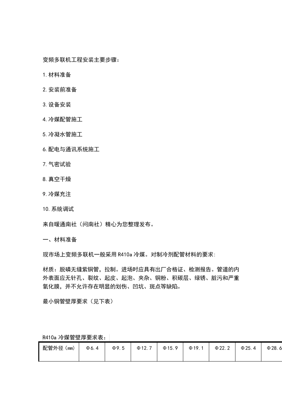 变频多联机工程安装主要步骤：_第1页