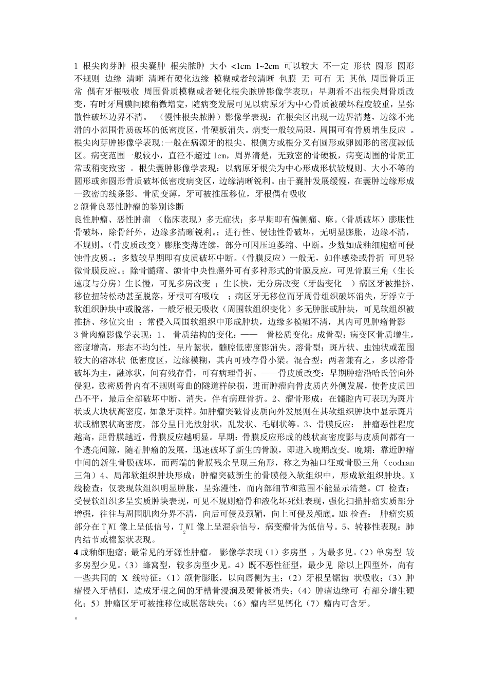 口腔医学影像学名词解释大题_第1页