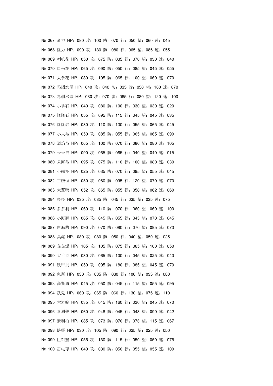 口袋妖怪386个体值及努力值表_第3页