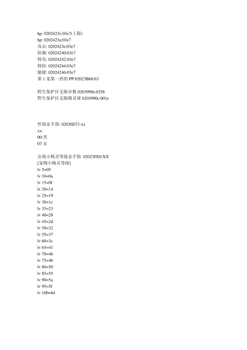 口袋妖怪火红金手指修改版_第1页