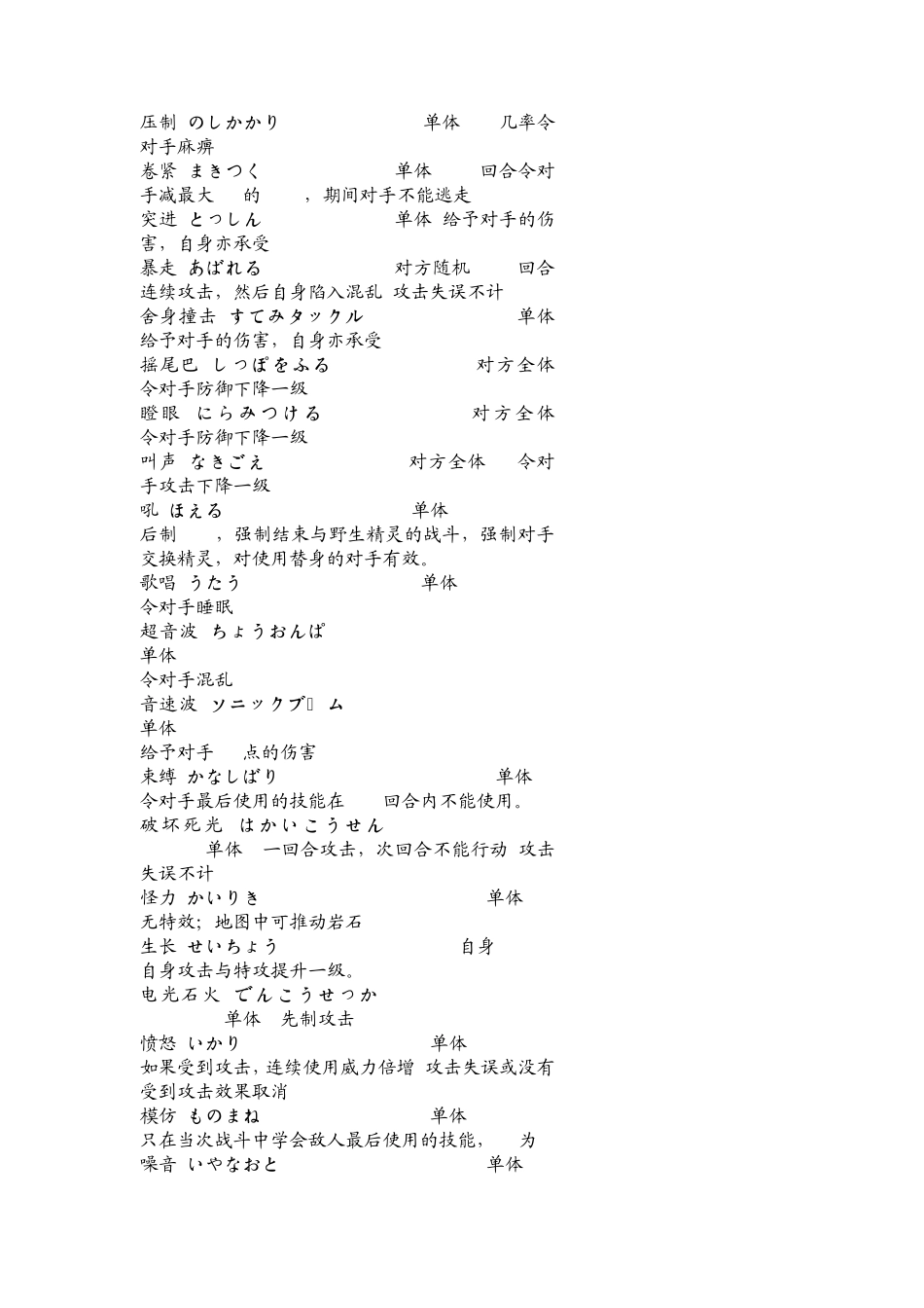 口袋怪兽黑白技能说明_第2页