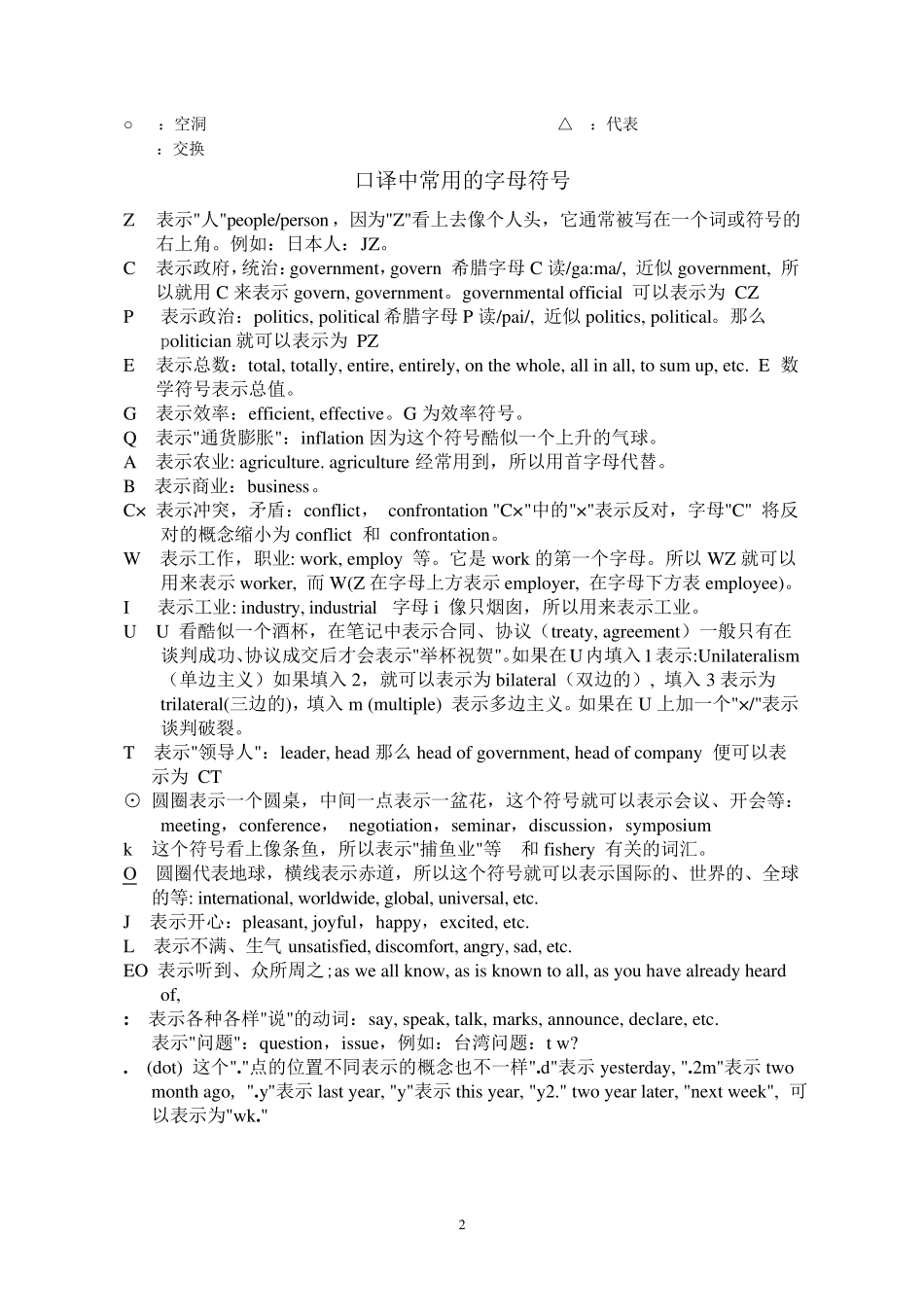口译常用速记符号_第2页