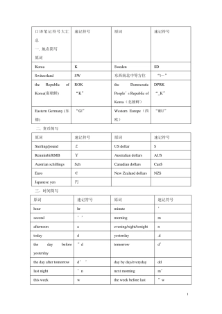 口译笔记符号汇总
