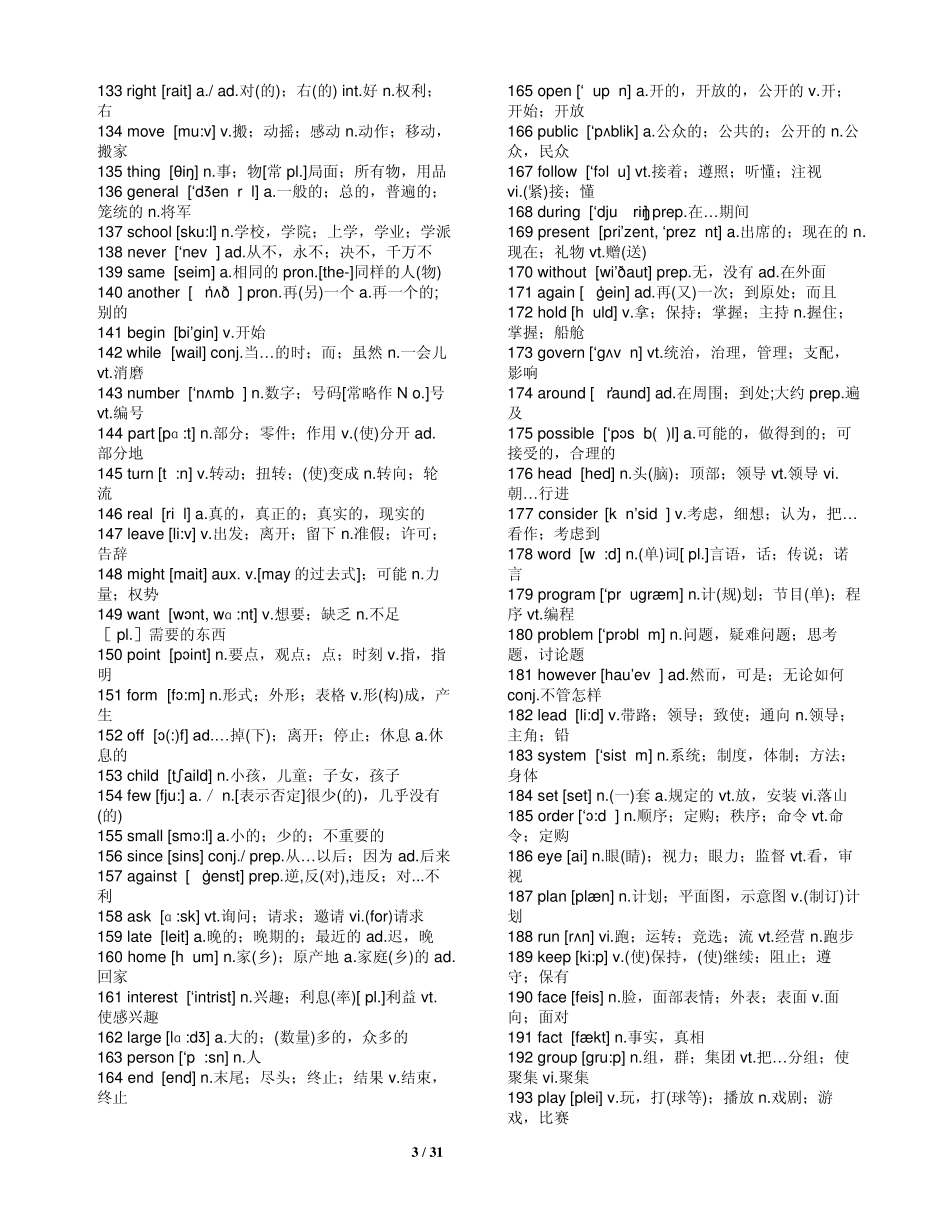 口语最常用高频英语单词_第3页