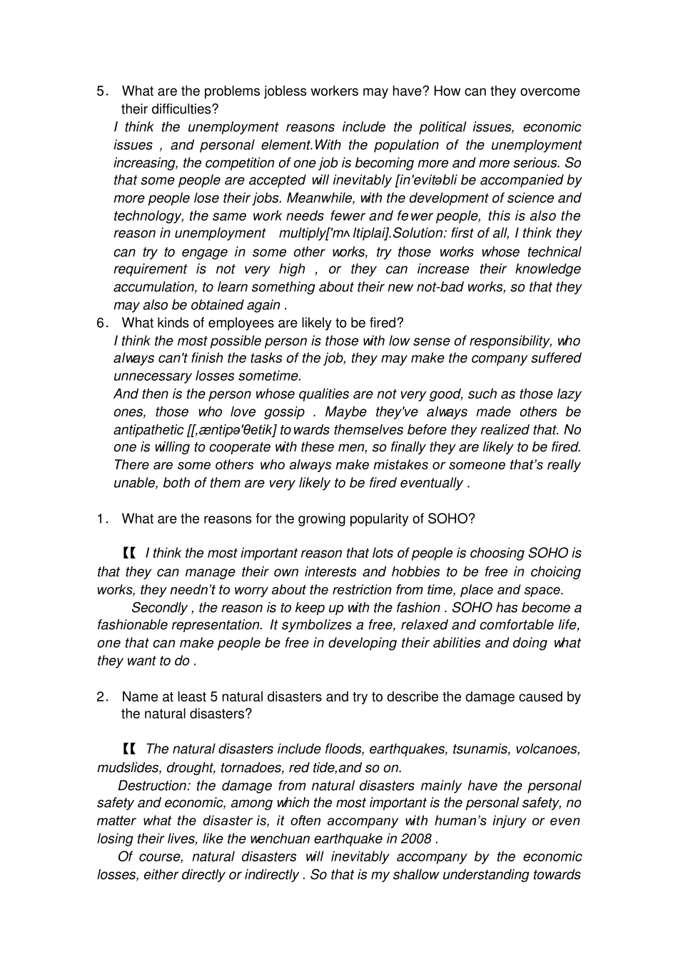 口语考试题目及详细答案新视野大学英语视听说课程_第2页