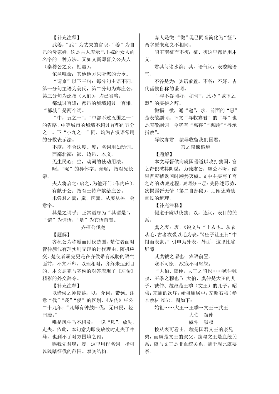 古代汉语四册全(王力版)笔记_第2页