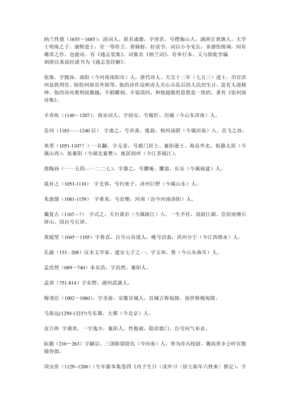 古代著名诗人词人字号_第1页