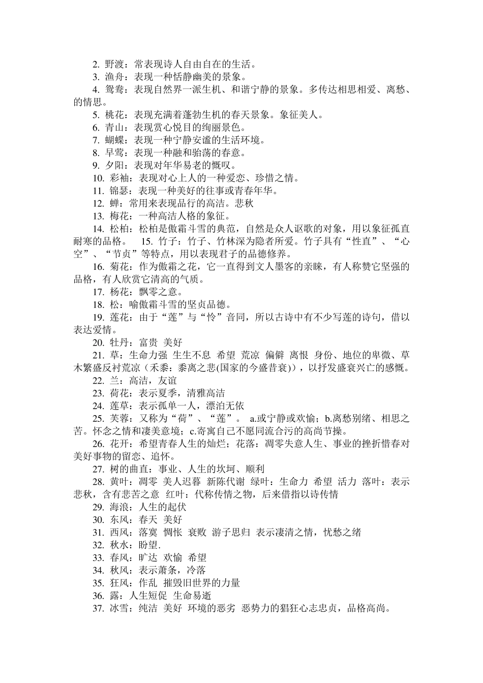 古代诗歌常见意象分类大全_第3页