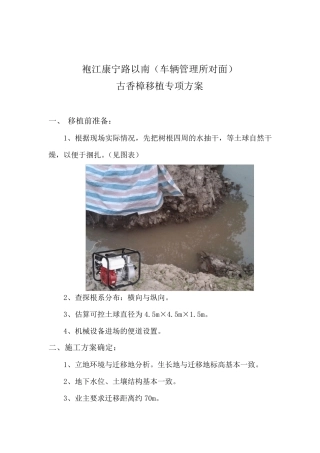 古树移植方案