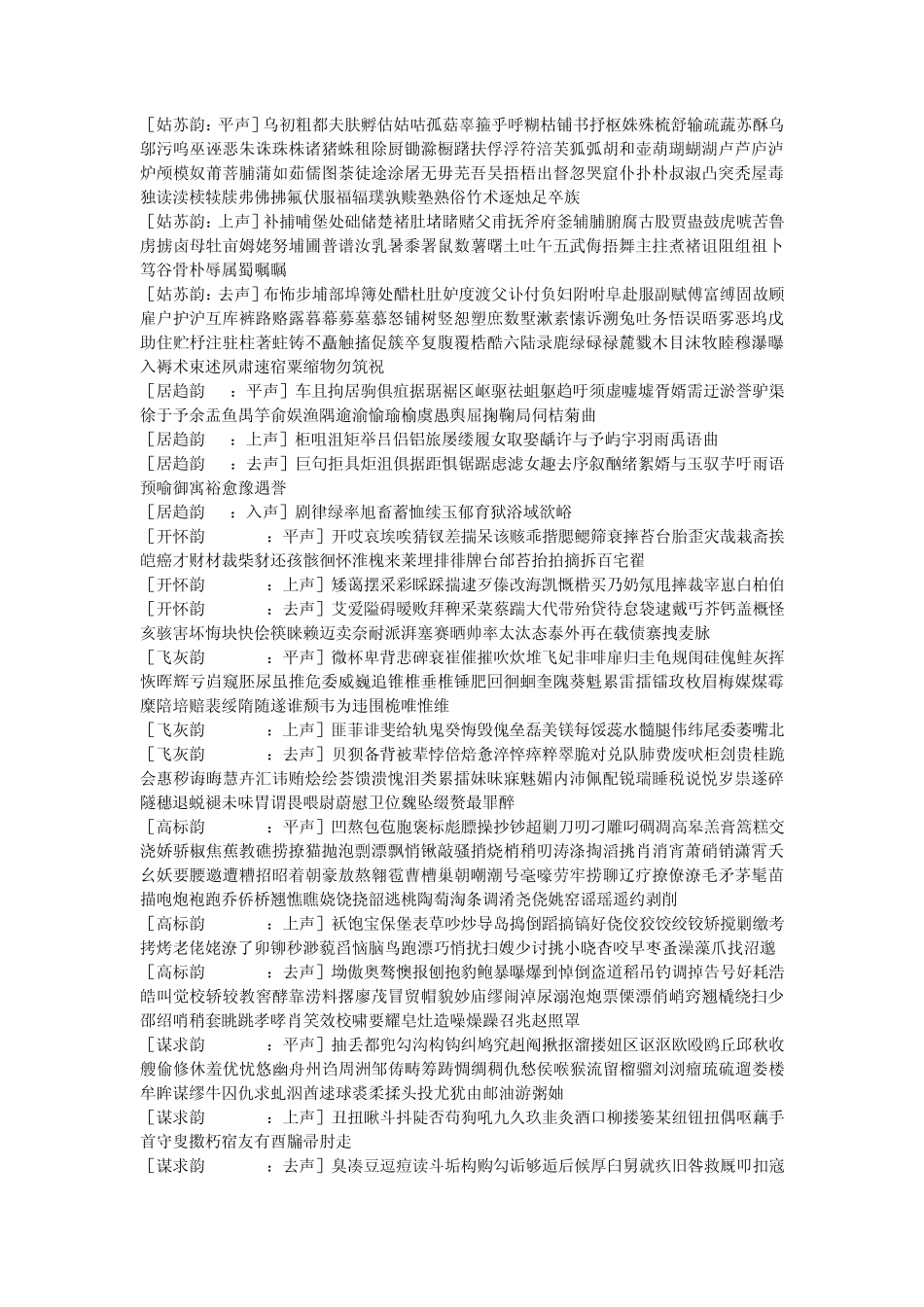 古诗词韵脚大全_第2页