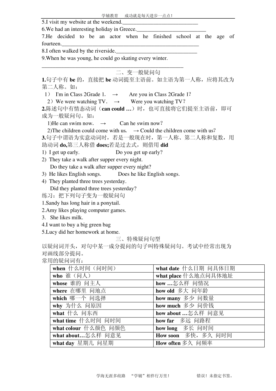 句型转换精讲_第2页
