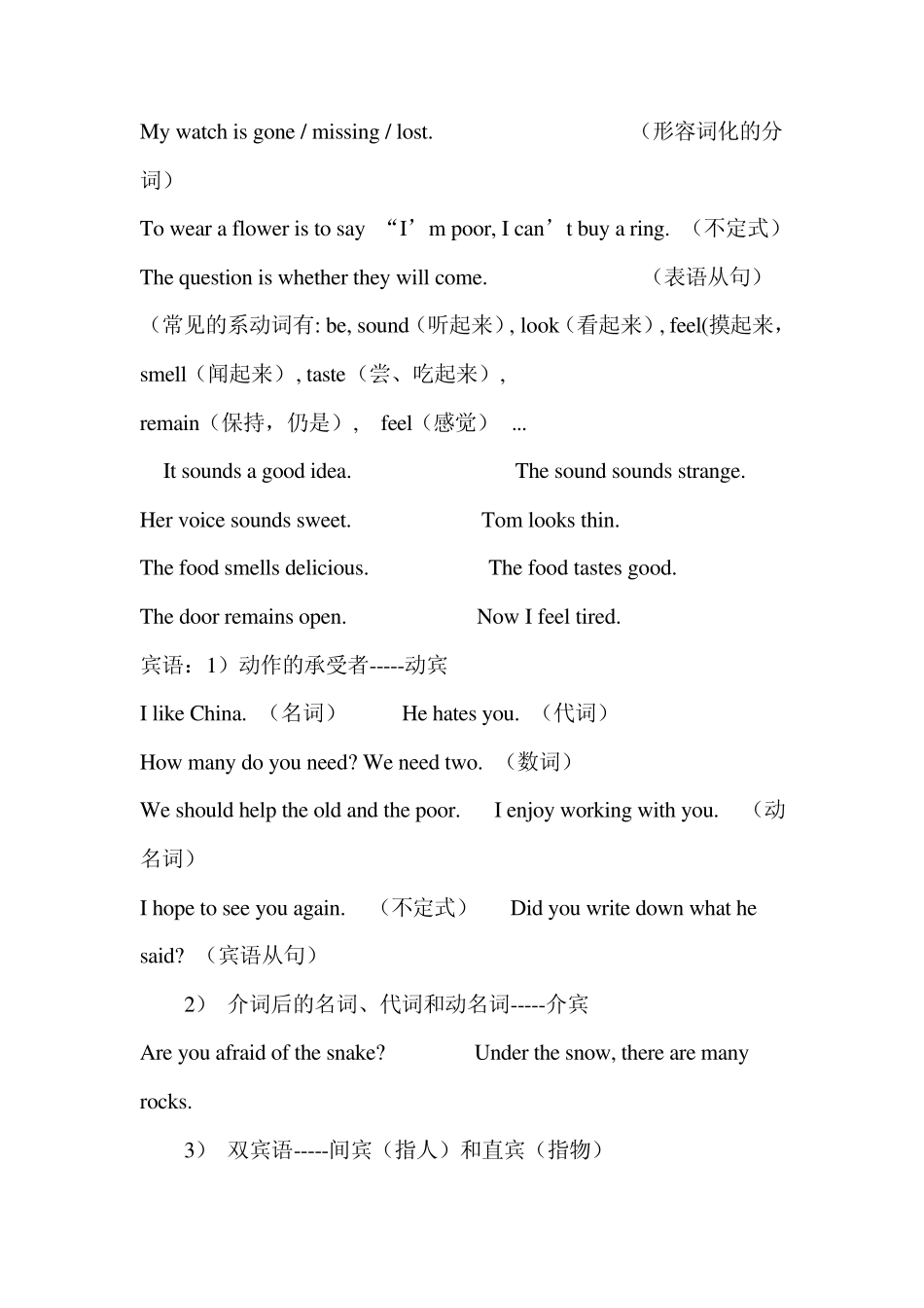 句子成分和英语句子结构讲解及练习_第2页