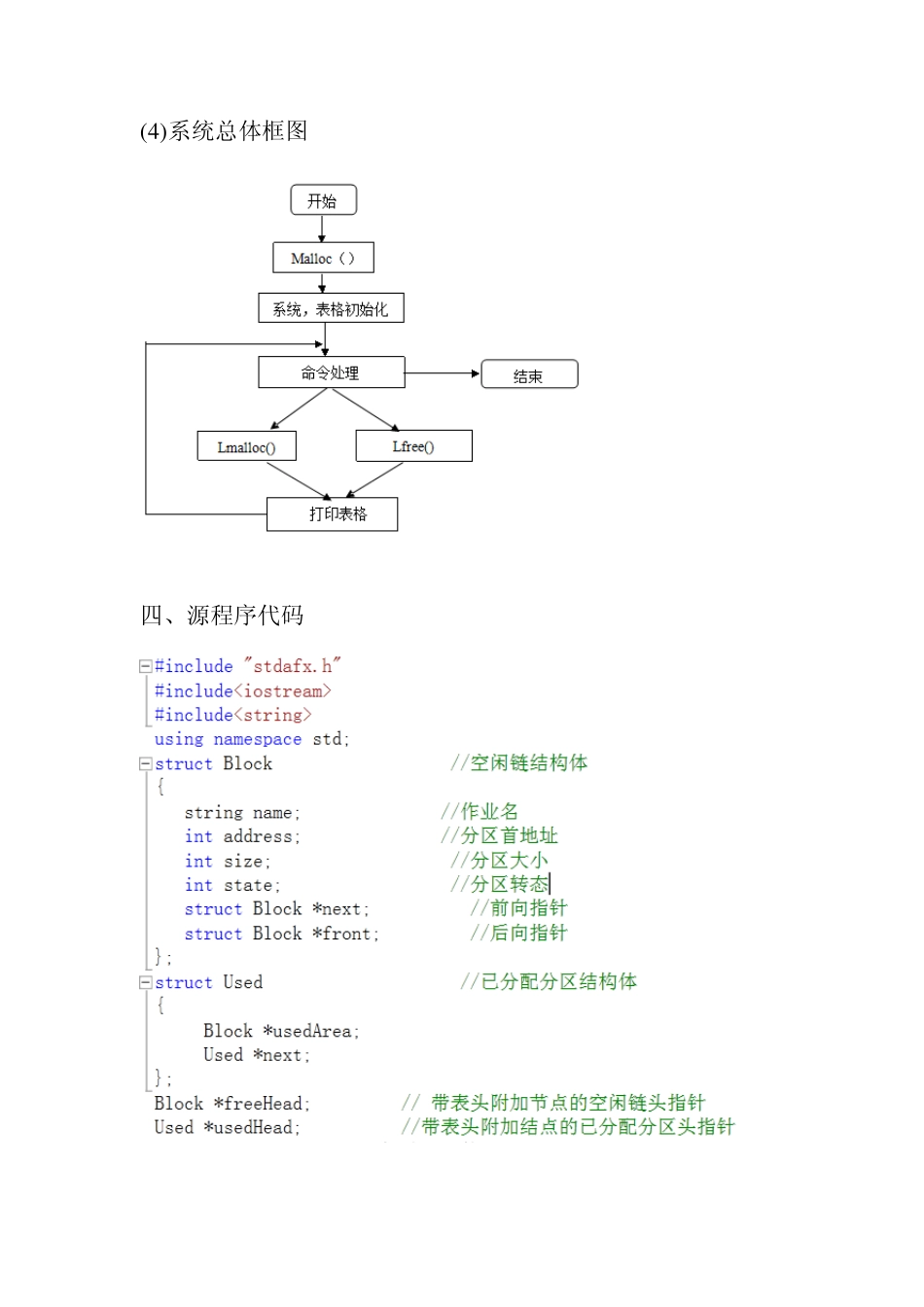 可变分区存储管理实验报告_第3页