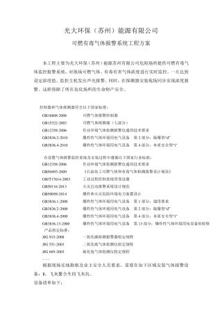 可燃有毒气体检测报警装置方案0904