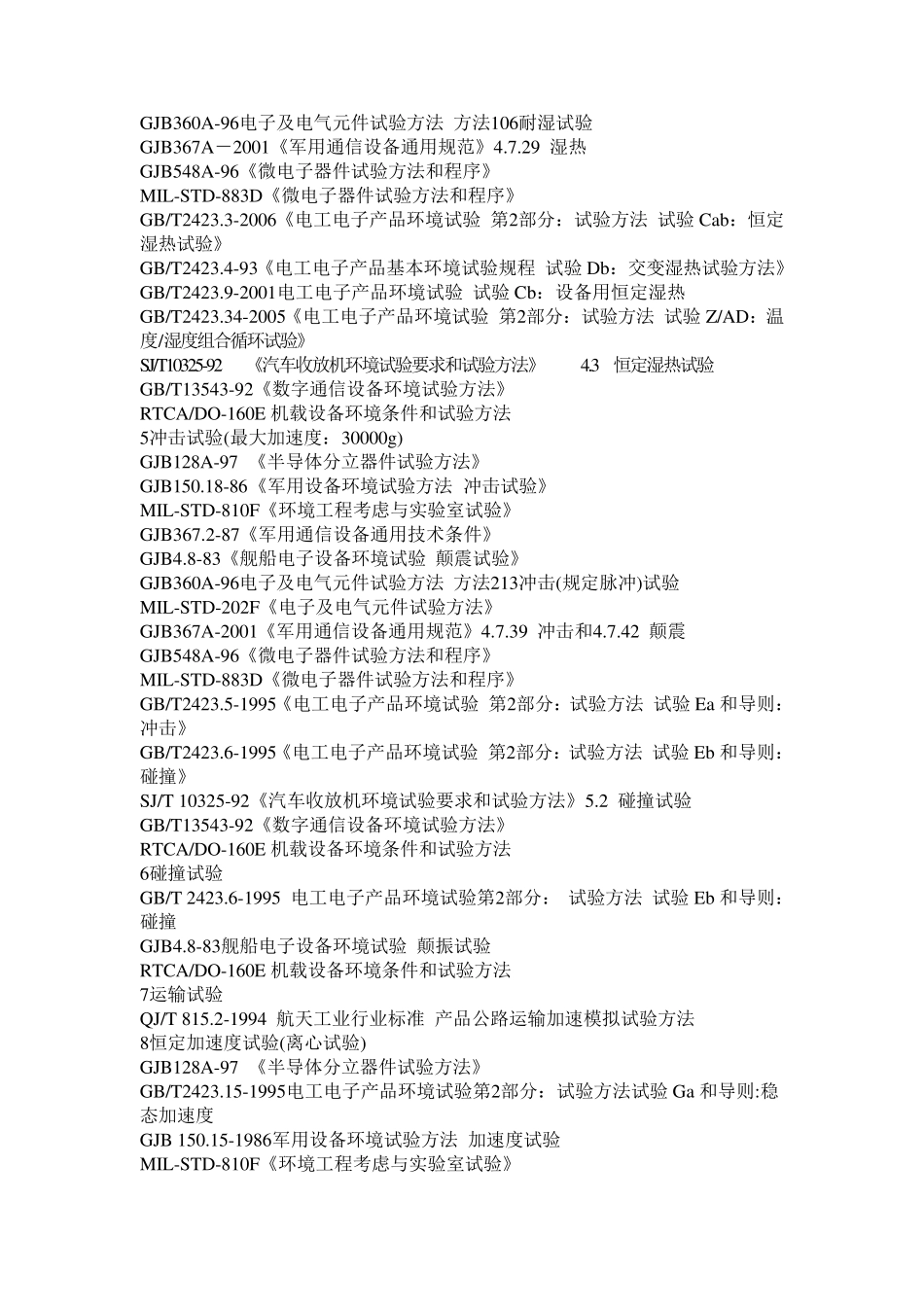 可靠性试验标准目录_第3页