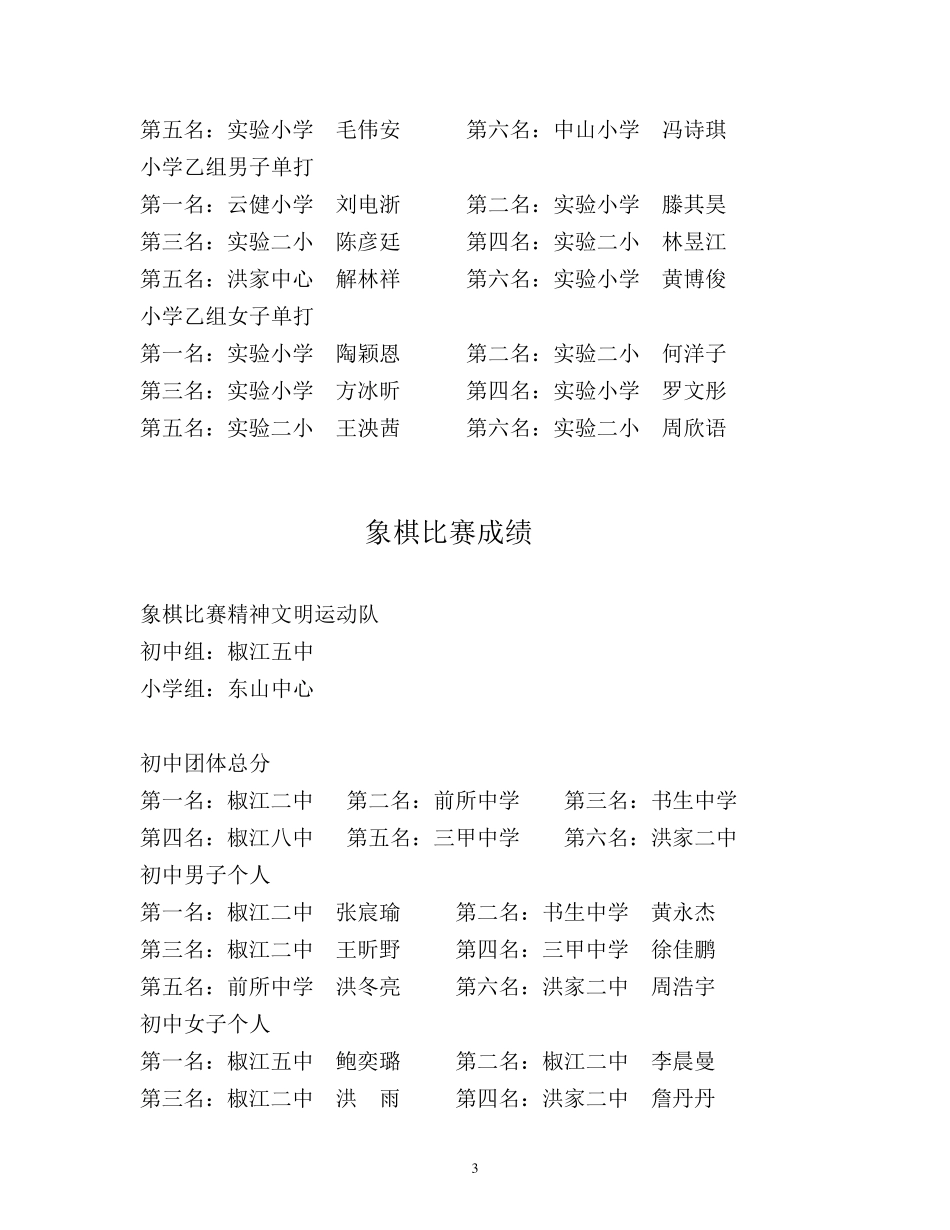 台州市椒江区第七届中小学生体育节上半年成_第3页