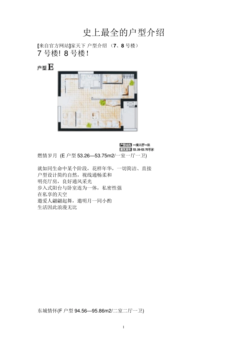 史上最全房地产户型说辞文案_第1页