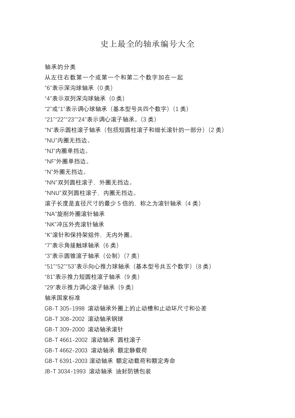 史上最全的轴承编号大全_第1页