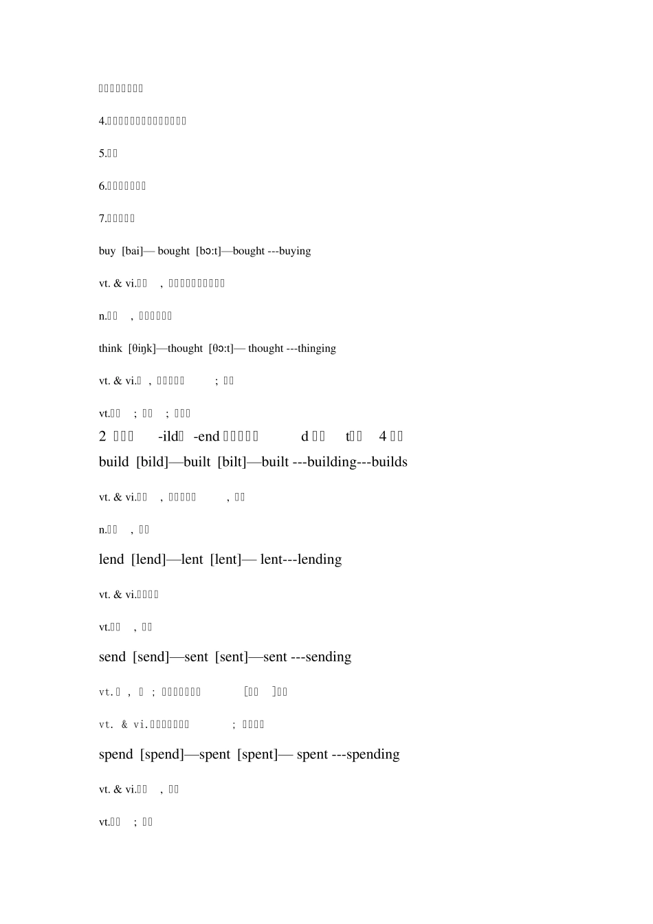 史上最全英语动词过去式与过去分词表(带音标)_第3页