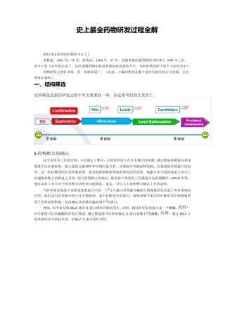 史上最全药物研发过程全解