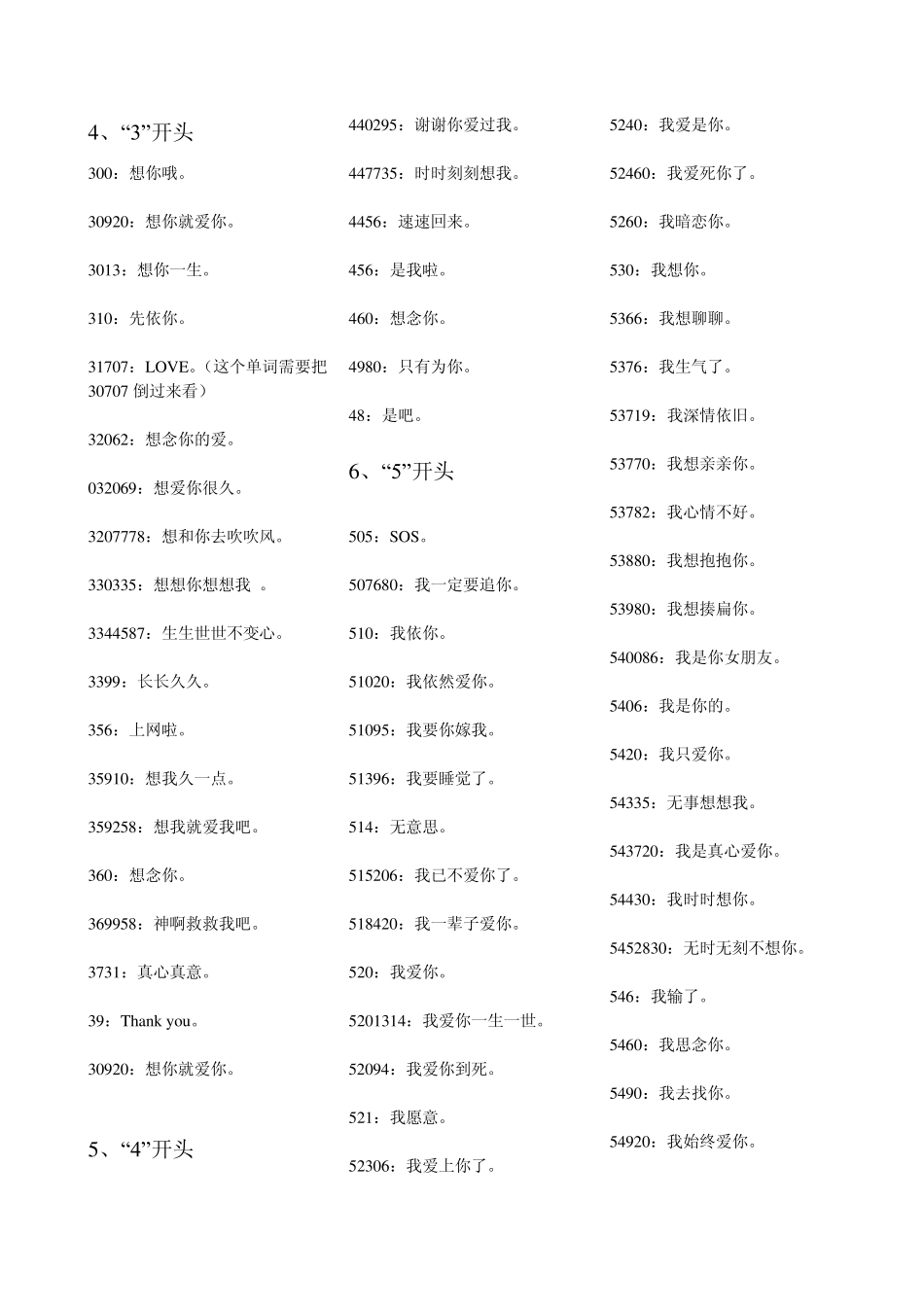 史上范围最广的数字谐音大全_第2页