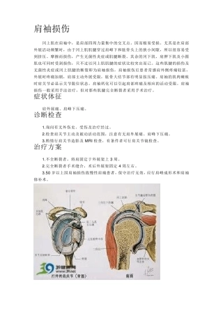 右侧肩袖损伤
