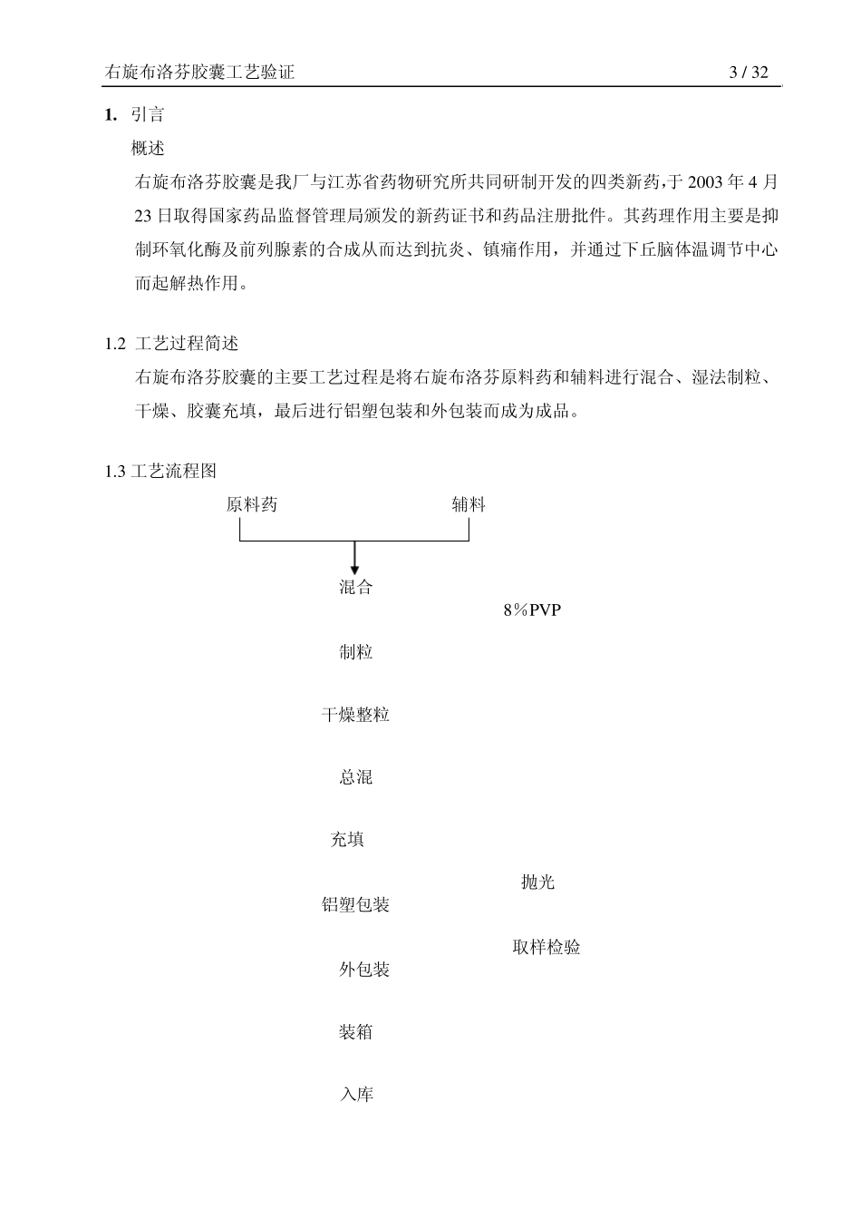 右旋布洛芬胶囊工艺验证_第3页