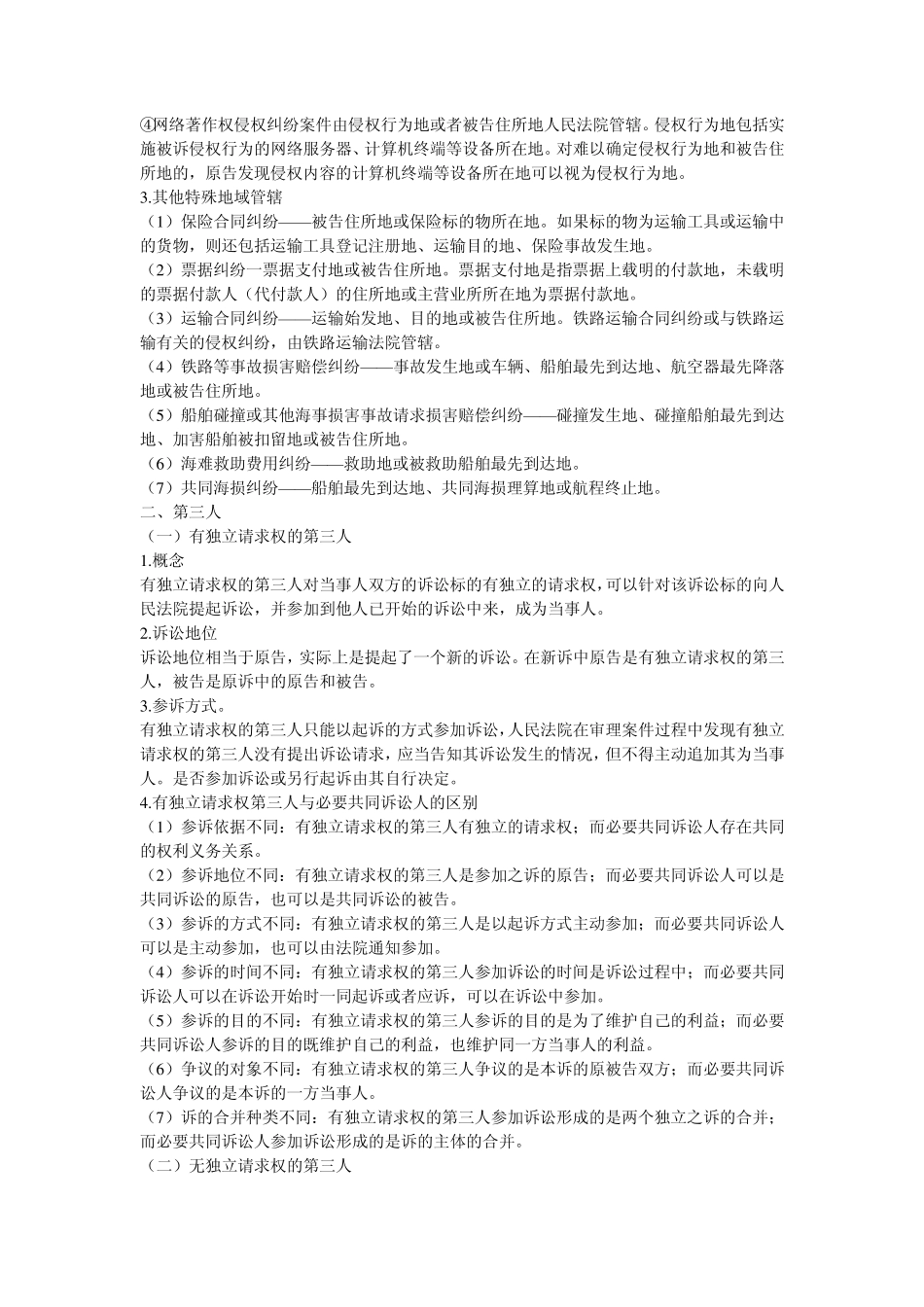 司法考试民事诉讼法高频考点总结_第2页
