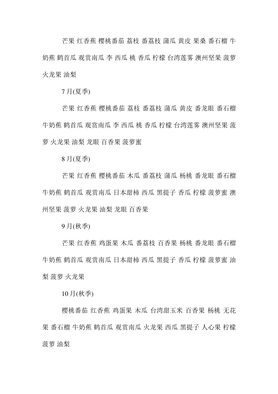 各个月份自然成熟的水果_第2页