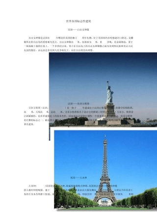 各国标志性建筑物