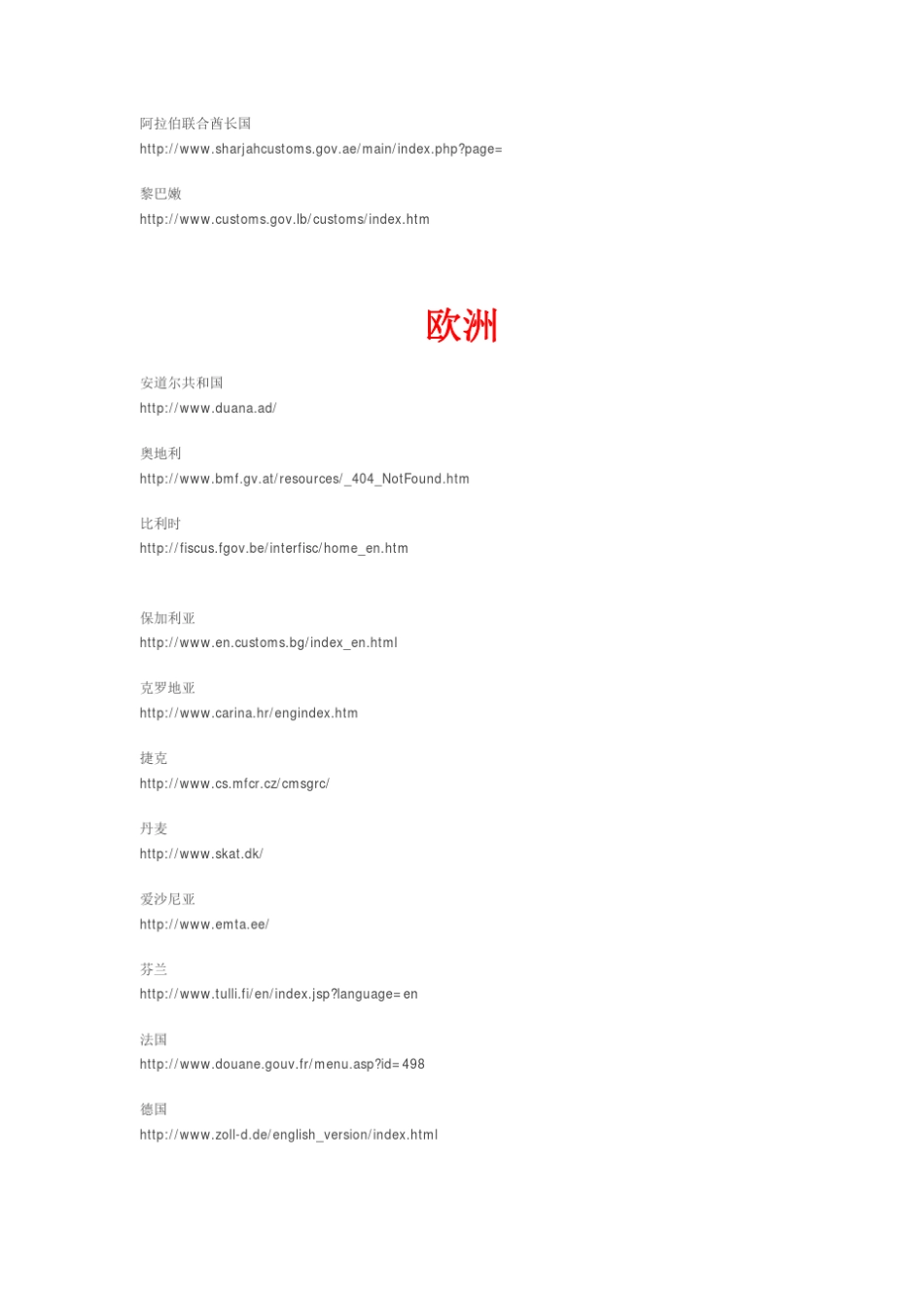 各国海关官方网站_第3页