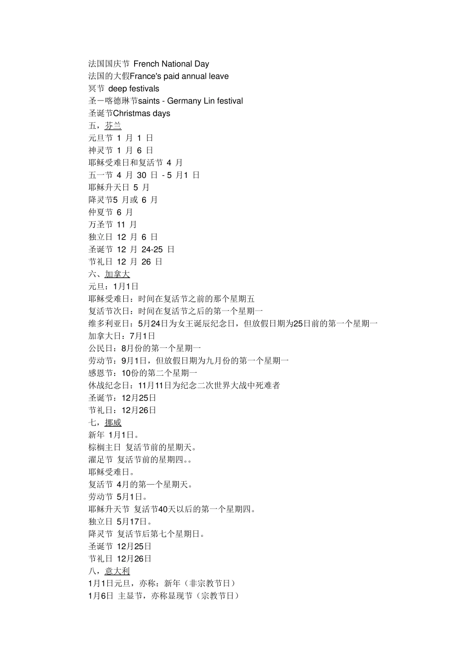 各国的节日,代表人物,标志物_第2页