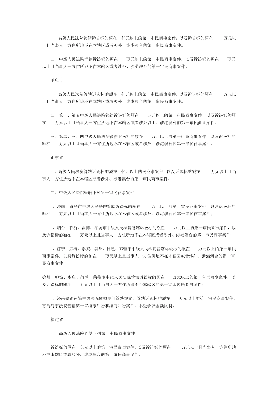 各地法院立案标准_第3页