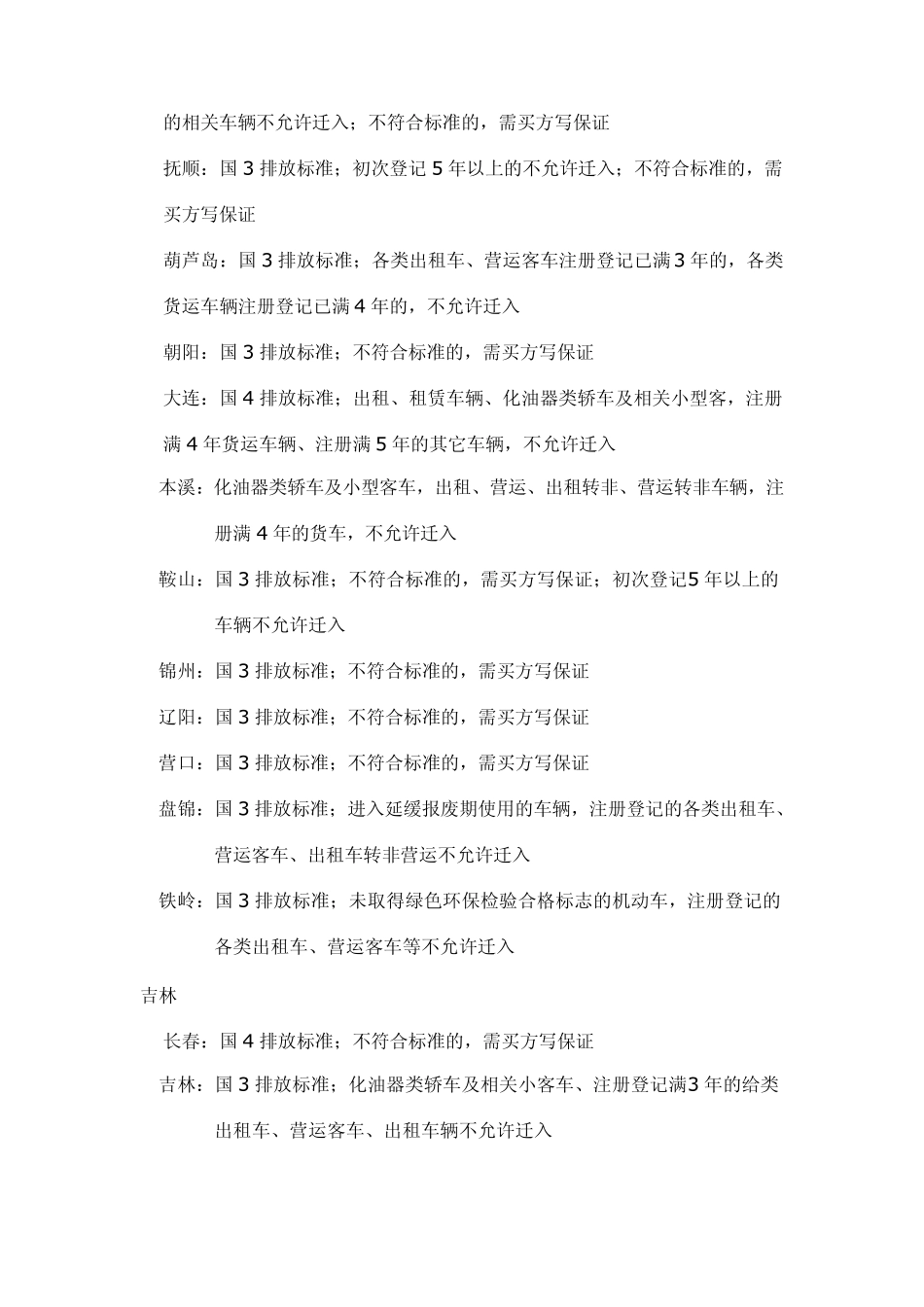 各地车辆排放标准_第3页