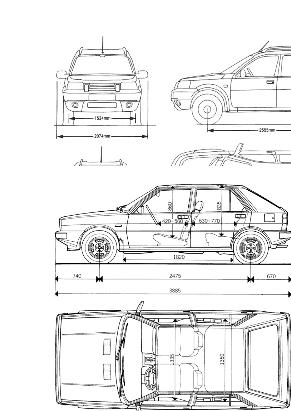 各大品牌小轿车三视图_第3页