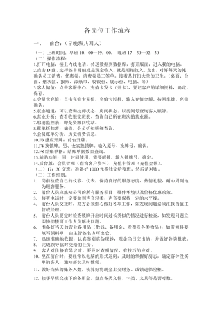 各岗位工作流程