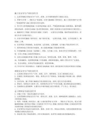 各岗位职责分工