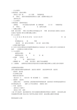 各病理心电图特征