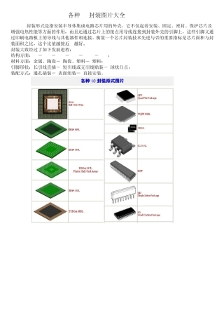 各种IC封装图片大全
