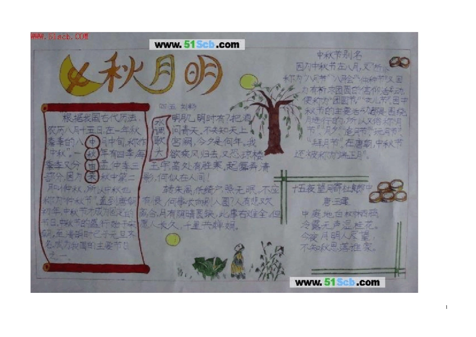 各种主题小学生手抄报模板_第1页